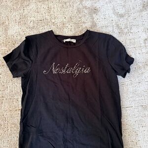 Mango Black Tee with Sparkling Nostalgia Design